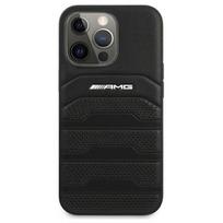 AMG "AMHCP13XGSEBK Leather Debossed Lines Back Case iPhone 13 Pro Max"