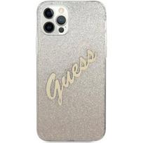 telefonas iphone pro max 12 - Guess "GUHCP12LPCUGLSGO PC/ TPU Vintage Cover iPhone 12 Pro Max" Gold - 1 nuotrauka