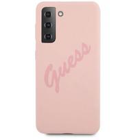 s21 plus deklai - Guess "GUHCS21MLSVSPI Silicone Vintage Cover Galaxy S21 Plus" Pink - 1 nuotrauka