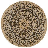 Kilimas VLX Print 133703, rudas/tamsiai mėlyna, 150 cm x 150 cm