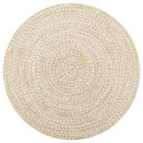 Kilimas VLX Handmade Jute 133722, rudas/baltas, 90 cm x 90 cm