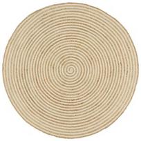 Kilimas VLX Handmade Jute 133716, rudas/baltas, 90 cm x 90 cm