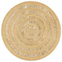 Kilimas VLX Handmade Braided Jute 133709, rudas, 150 cm x 150 cm