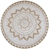 Kilimas VLX Printed 245340, rudas/baltas, 120 cm x 120 cm