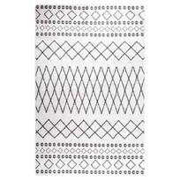 Kilimas VLX Washable, baltas/juodas, 150 cm x 80 cm