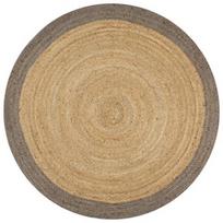 Kilimas VLX Handmade Jute 133676, pilkas/šviesiai ruda, 150 cm x 150 cm