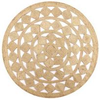 Kilimas VLX Handmade Braided Jute 133710, šviesiai ruda, 90 cm x 90 cm