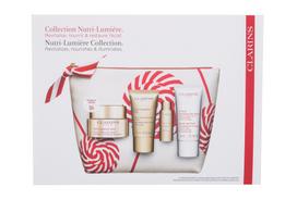 Clarins Nutri-Lumiére 50ml Nutri-Lumiére Day Cream 50 ml + Nutri-Lumiére Night Cream 15 ml + Nutri-Lumiére Treatment Essence 10 ml + Hand and Nail Treatment Cream 30 ml + Cosmetic Bag Dieninis kremas Rinkinys