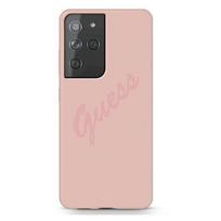 samsung galaxy s21 ultra - Guess "GUHCS21LLSVSPI Silicone Vintage Cover Galaxy S21 Ultra" Pink - 1 nuotrauka