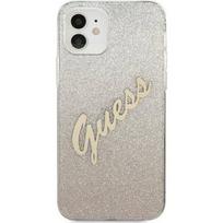 iphone 12 mini dekliukas - Guess "GUHCP12SPCUGLSGO PC/ TPU Vintage Cover iPhone 12 mini" Gradient Gold - 1 nuotrauka