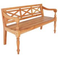 Suoliukas VLX Batavia, šviesiai ruda, 50 cm x 123 cm x 81 cm