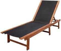Gultas VLX Sun Lounger 41745, rudas/juodas