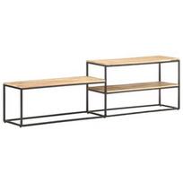 TV staliukas VLX Rough Mango Wood 321620, rudas, 1800 mm x 300 mm x 500 mm