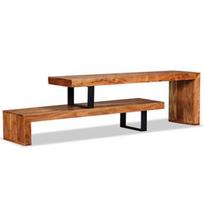 TV staliukas VLX Solid Acacia Wood 244583, rudas, 1150 mm x 300 mm x 400 mm