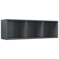 TV staliukas VLX High Gloss 800143, pilkas, 300 mm x 360 mm x 1140 mm
