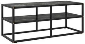TV staliukas VLX Glass & Steel 322858, juodas, 1000 mm x 400 mm x 400 mm