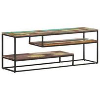 TV staliukas VLX Solid Reclaimed Wood, rudas, 300 mm x 1300 mm x 450 mm