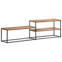 TV staliukas VLX Solid Acacia Wood, medžio, 300 mm x 1800 mm x 500 mm