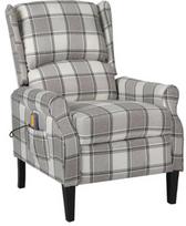 Fotelis VLX Massage Reclining 329314, pilkas, 90.5 cm x 74 cm x 101.5 cm