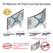 43 tv - Laikiklis Barkan Flat/ Curved TV Wall Mount 3420 Wall Mount, Full motion, 29-56 ", Maximum weight (c - 4 nuotrauka