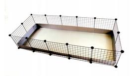 C&C modular cage 3x2 pig rabbit hedgehog silver 180 x 75 x 37 cm