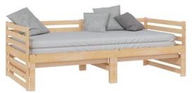 Sofa-lova VLX Pull-Out Solid Pinewood 806965, medžio, 203.5 x 98 x 68.5 cm