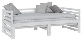 Sofa-lova VLX Pull-Out Solid Pinewood 806966, balta, 203.5 x 98 x 68.5 cm