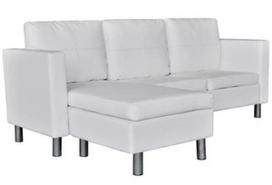 Sofa VLX Sectional Sofa, balta, universalus, 188 x 122 x 77 cm