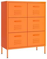 Spintelė VLX Steel 336147, oranžinė, 80 cm x 35 cm x 101.5 cm