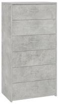 Spinta VLX Sideboard With 6 Drawers 800670, pilka, 34 cm x 50 cm x 96 cm