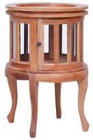 Vitrina VLX Solid Mahogany Wood 283844, ruda, 50 cm x 50 cm x 76 cm