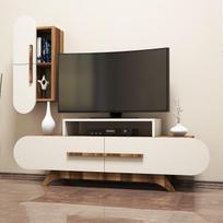 Kalune Design TV vienetas Rose S - Walnut, Kreminis