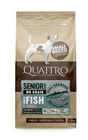  QUATTRO SENIOR and DIET, sausas maistas vyresnio amžiaus mažų veislių šunims, su žuvimi