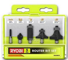 ryobi freza - Ryobi RAKRBS5 Router Bit Set 5pcs - 1 nuotrauka