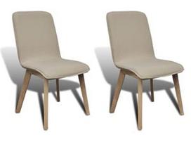 Valgomojo kėdė VLX Dining Chairs, smėlio, 2 vnt.