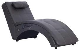 Fotelis VLX Massage Chaise Longue 281348, pilkas, 54 cm x 145 cm x 72 cm