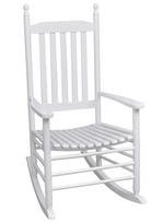 Supamasis krėslas VLX Rocking Chair, baltas, 82 cm x 60.5 cm x 114 cm