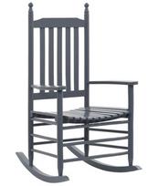Supamasis krėslas VLX Rocking Chair, pilkas, 82 cm x 60.5 cm x 114 cm