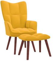 Fotelis VLX Relaxing 328069, geltonas, 69 cm x 61.5 cm x 95.5 cm
