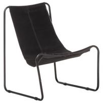 Fotelis VLX Real Leather, juodas, 64 cm x 77 cm x 81 cm