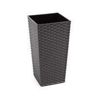 Plastikinis vazonas Finezja Rattan, 35 x 35 cm