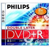dvd r dl 8 5gb - Philips DVD+R DL 8.5GB JEWEL CASE - 1 nuotrauka