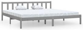 Lova VLX Solid Pinewood 810099, pilka, 205.5x185.5 cm, su grotelėmis