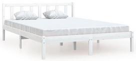 Lova VLX Solid Pinewood, balta, 205.5x165.5 cm, su grotelėmis