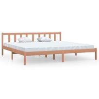 Lova VLX Honey Classic, ruda, 205.5x205.5 cm, su grotelėmis