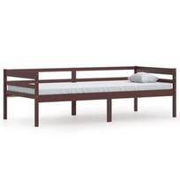 Lova VLX Solid Pinewood, tamsiai ruda, 200x90 cm, su grotelėmis