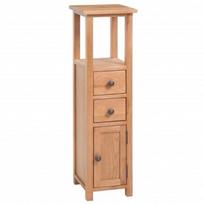 Batų spintelė VLX Corner Cabinet Solid Oak Wood, smėlio, 26 mm x 26 mm x 94 mm
