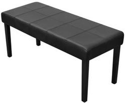 Suoliukas VLX Artificial Leather 241104, juodas/tamsiai ruda, 430 mm x 1060 mm x 460 mm