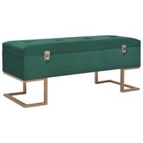 Suoliukas VLX Green Velvet 247570, aukso/žalias, 1050 mm x 400 mm x 440 mm