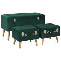 Suoliukas VLX Storage Stools 329254, aukso/žalias, 380 mm x 850 mm x 470 mm